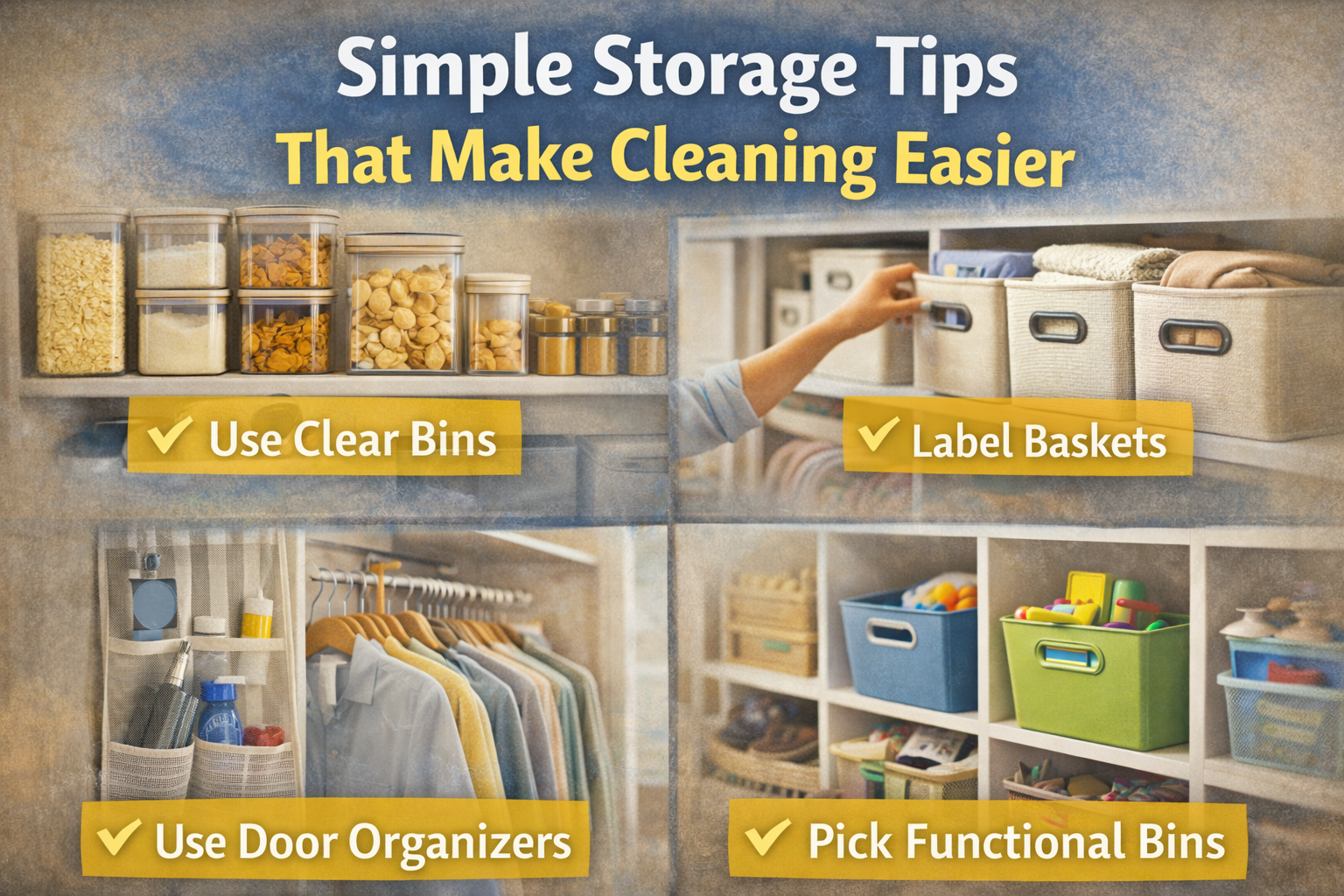 Simple Storage Tips That Make Cleaning Easier
